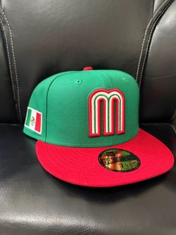 Mexico Green & Red Snapback Hat with Embroidered 'M'