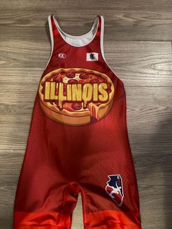 Large 2025 Fargo Illinois red singlet