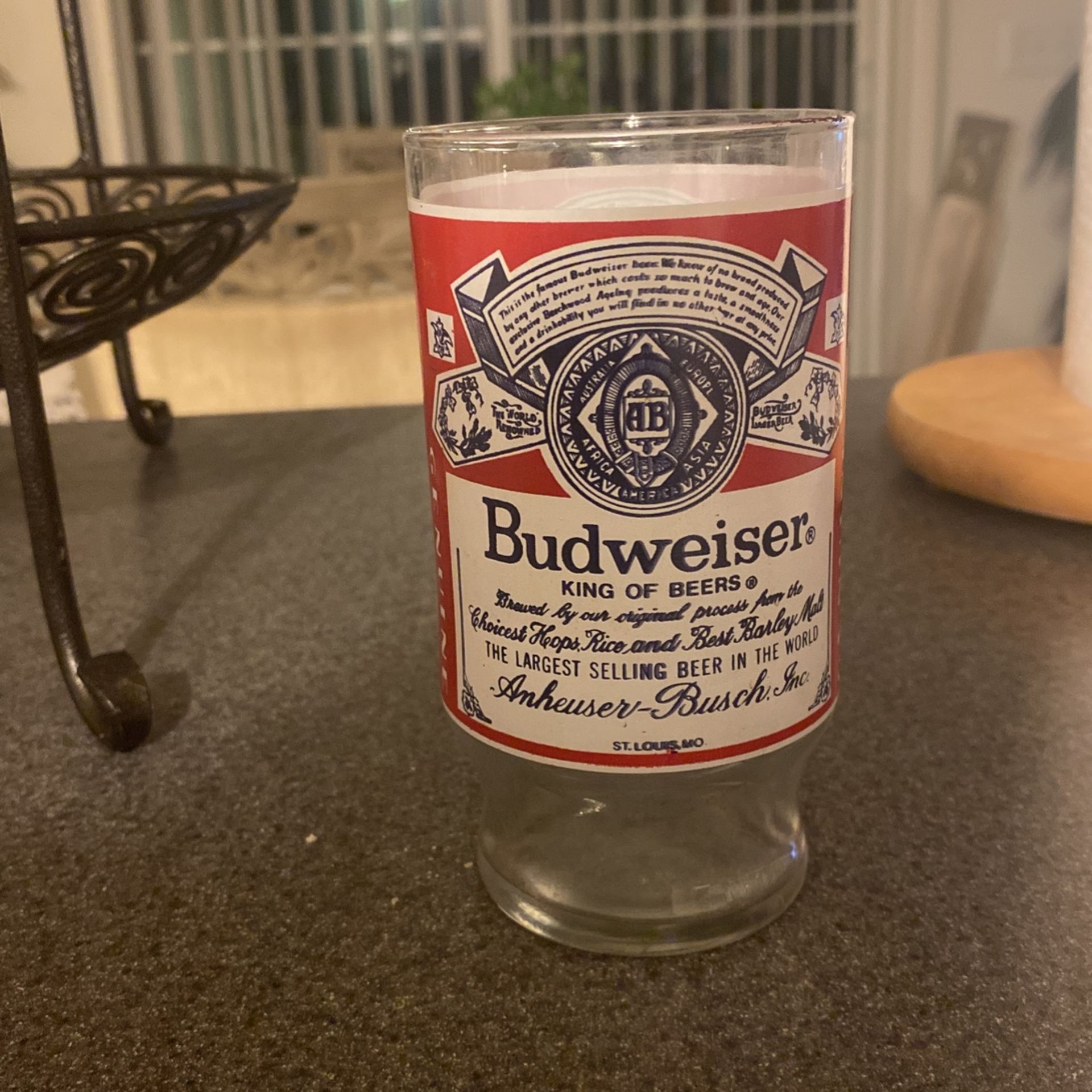 Antique Budweiser King Of Beers Genuine Glass