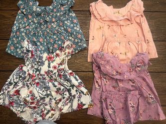 Designer Janie and Jack 4 Blouse & Bloomer Sets (3-6 months)