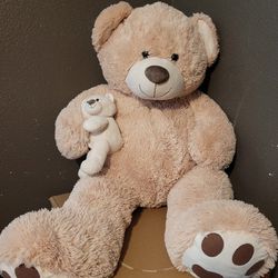 Big Teddy Bear With Baby Teddy Bear