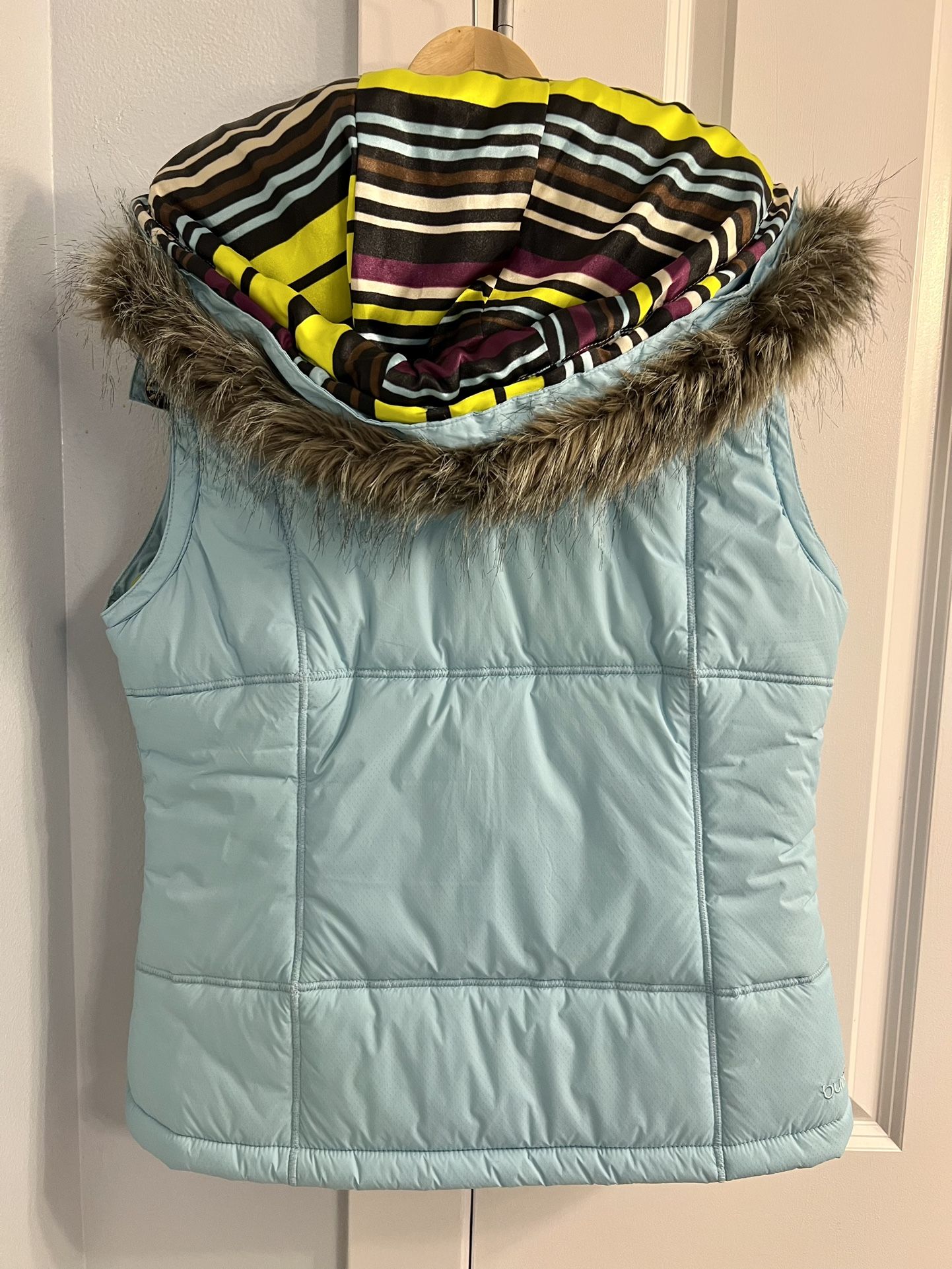 Burton Womens Hood Vest With Fur - Size L
