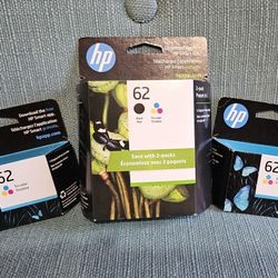 Hp 62 Tri-color And Black Inkjet Cartridges 