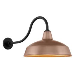 Easton 14 in. 1-Light Hunter Green Barn Outdoor Wall Light Lantern Sconce - New