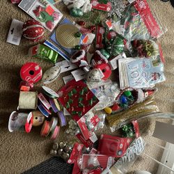 Large Lot Of Brand New Crafting Christmas Decorations Please Read Below Before Asking Questions .  $CASH ONLY. 