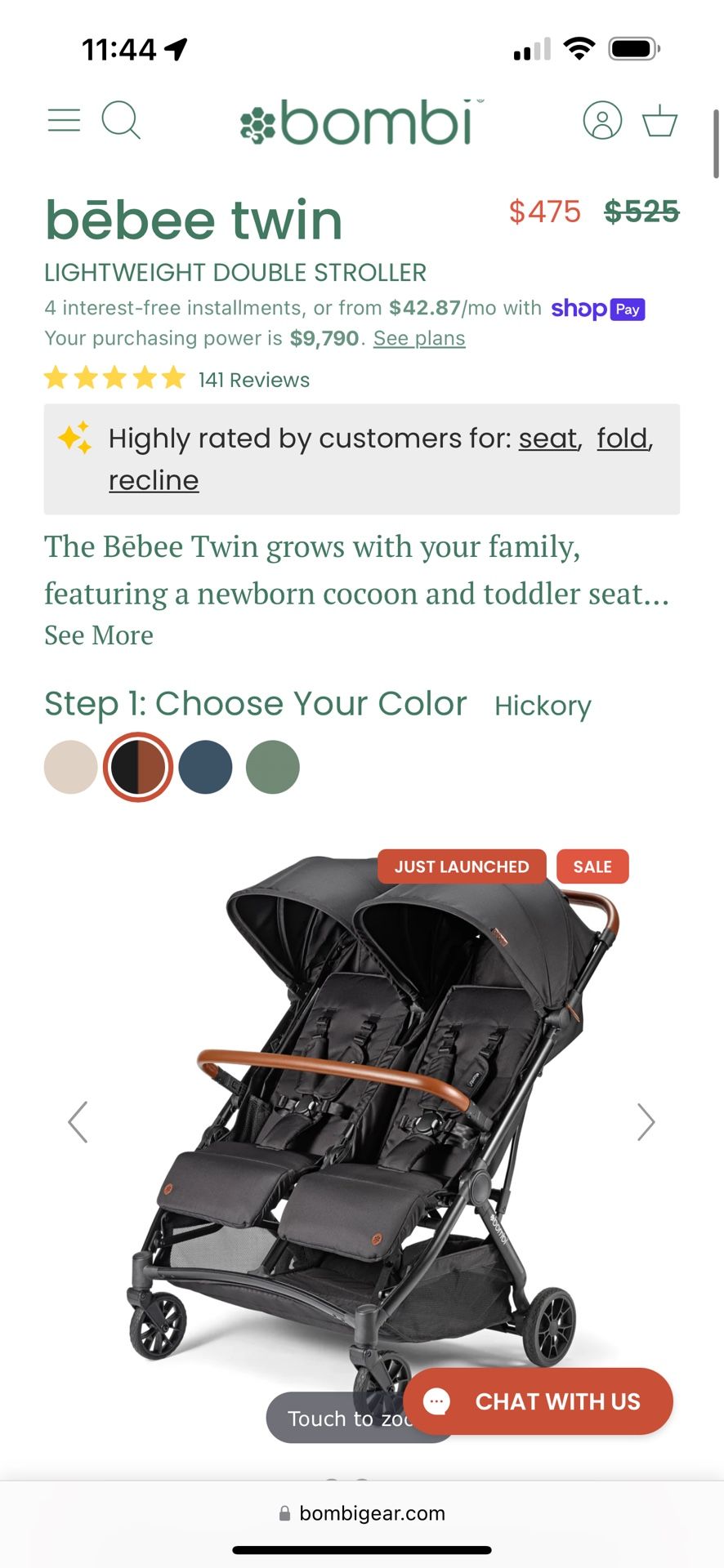 Bombi double Stroller