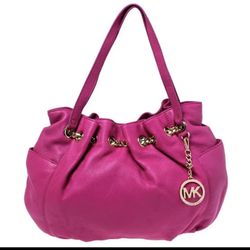 MICHAEL Michael Kors Pink Leather Chain Excess Shoulder Bag