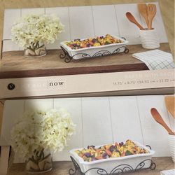 Backer With Rack Serving Plate ( Disheasher, Microwave And Oven Safe ) Both Set For 30