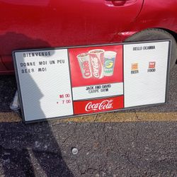 Coca Cola display Sign
