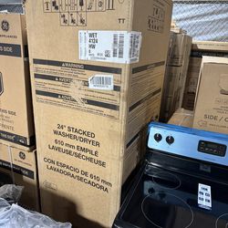 24” brand new in nox stack washer dryer electric