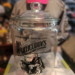 Vintage Glass Schnapps Jar