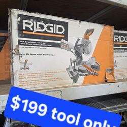 RIDGID
18V Brushless Cordless 7-1/4 in. Dual Bevel Sliding Miter Saw (Tool Only)