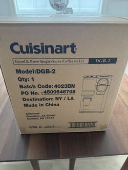 Cuisinart Single Serve Coffee Maker + Coffee Grinder