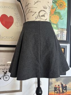 Gray Knit Zara Women Mini Skirt