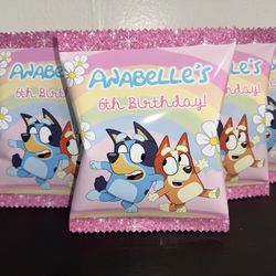 Bluey Personalized Party Favors Chips