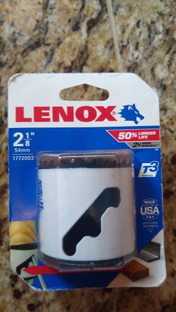 2 1/8 Lenox hole saw.