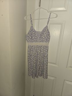 Lavender Daisy Print Mini Sundress