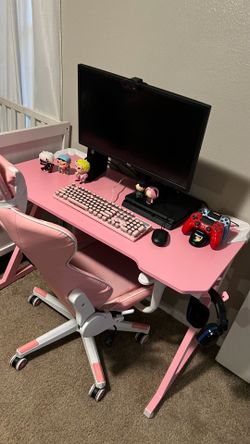 Pink desk