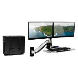 Mount-It! Dual Monitor Wall Mount — Adjustable Arm
