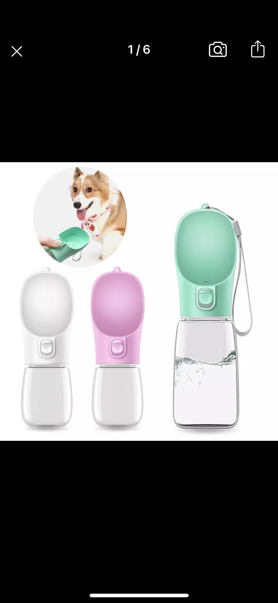 Portable drinking trough for pets