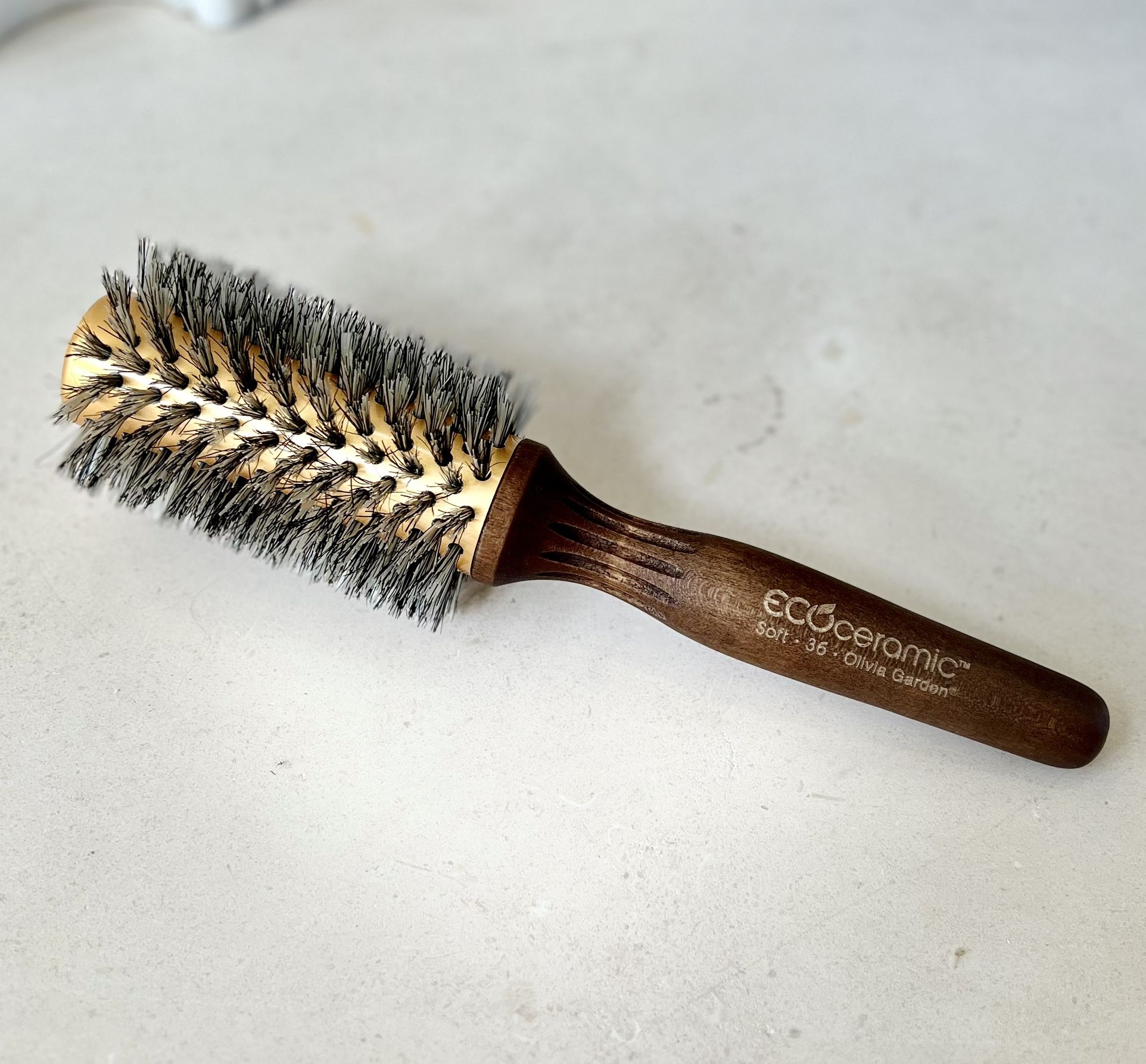 Olivia Garden EcoCeramic Soft Bristles Round Thermal Hair Brush, 2½”