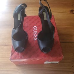 Guess Black Heels Like New Size 8 M