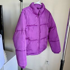 💜 Forever 21 Purple Puffer Jacket – Like New!