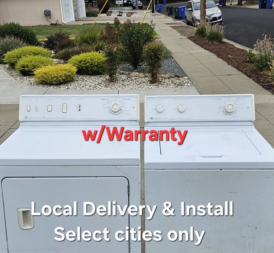 Clean Good Working Maytag Washer & GAS Dryer Local Delivery With Warranty 