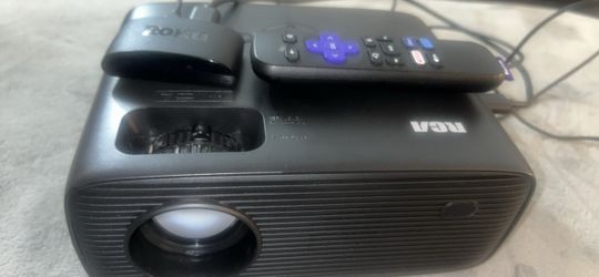 Red projector with Roku