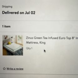 Zinus Green Tea Infused Top8 Innerspring Mattress King