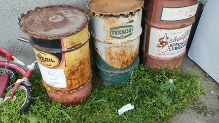 Antique Oil/ Grease Drums