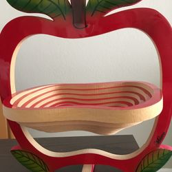 New Fruit Busket Wood Hand Made In Mexico