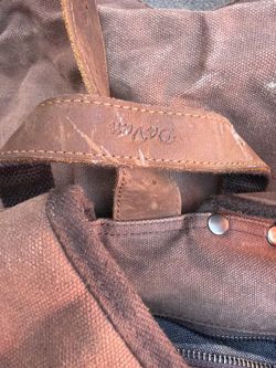 Dovan waxed canvas messenger bag