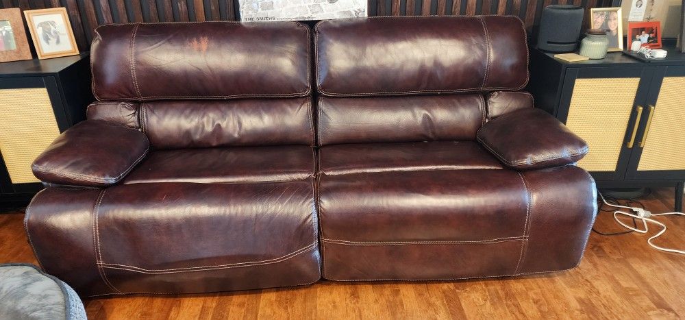 Top Grain Leather Power Reclining Sofas