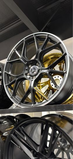 20s staggered wheels tires new 5x112 satin black