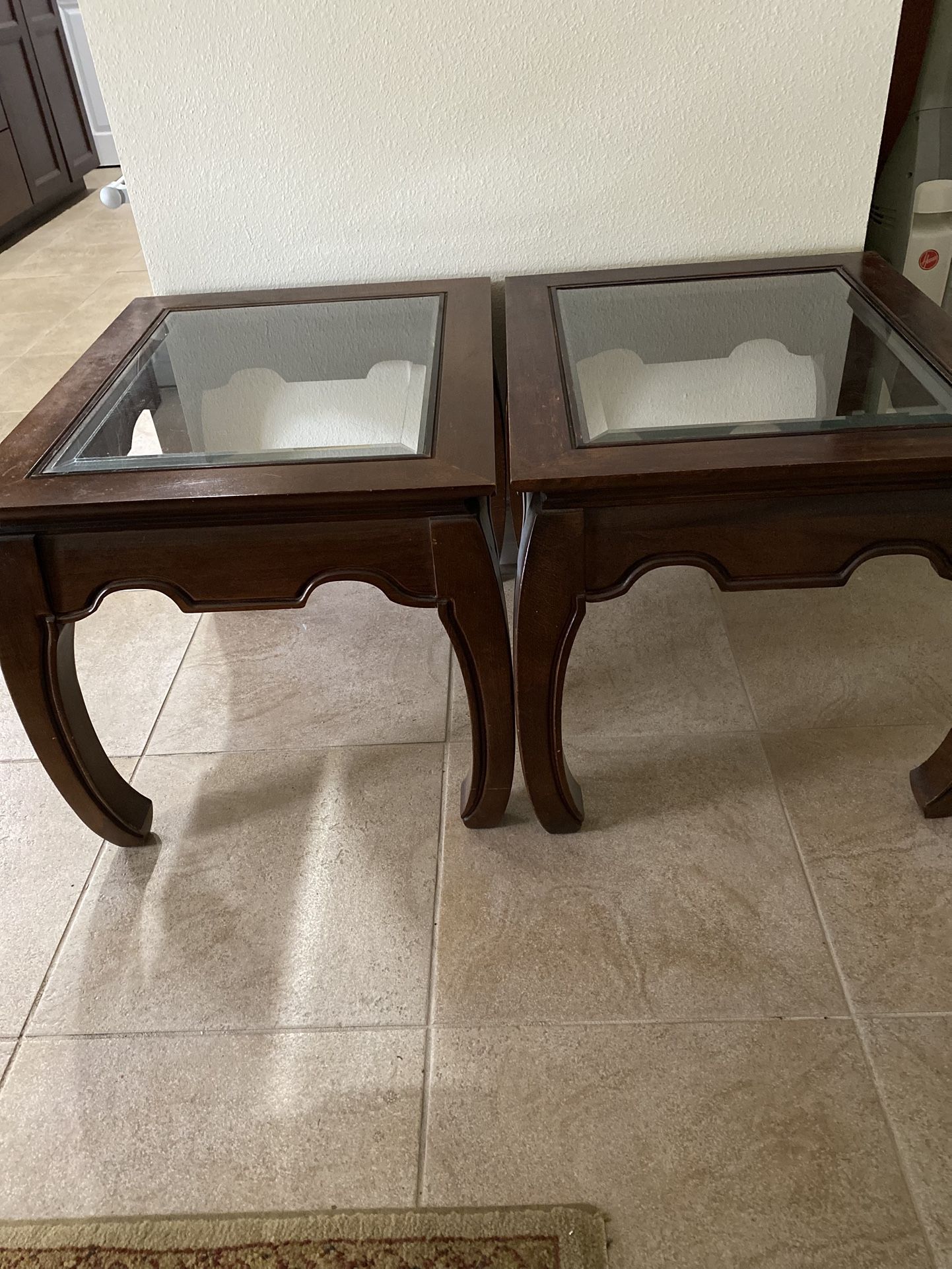 2 Asian Style End Tables