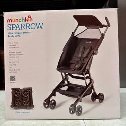 Munchkin Sparrow Ultra Compact Travel Stroller Black Lightweight Carry On