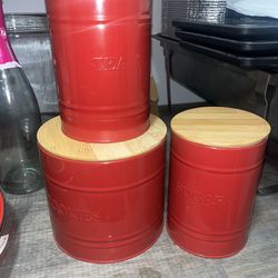 Sugar , tea, coffee dispenser set