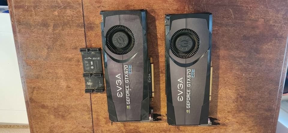 2 Evga GeForce Gtx 670 Ftw Computer Video Cards