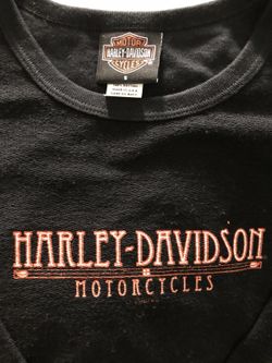 HARLEY DAVIDSON GENUINE LADIES SMALL BLACK LONG SLEEVE SHIRT NEW YORK CITY