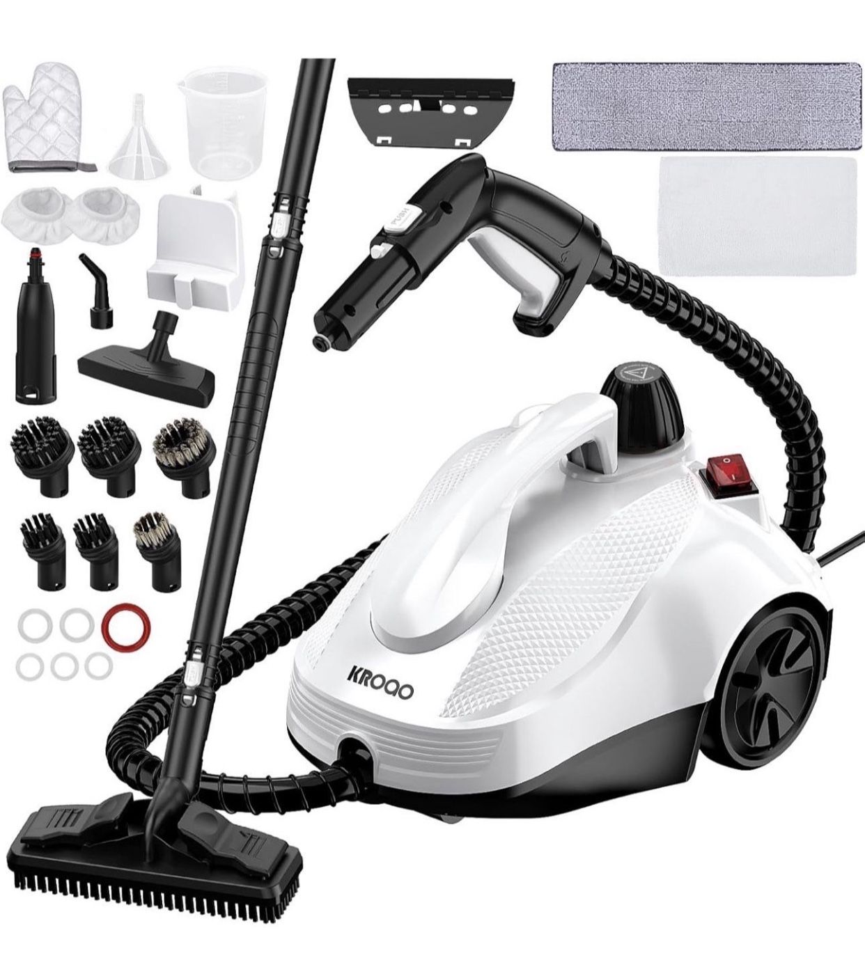 Steam Cleaner, Steam Mop with 23 Accessories, Powerful Multipurpose Portable Steamer for Cleaning to Remove Grime, Grease, for Multi-Purpose and Multi