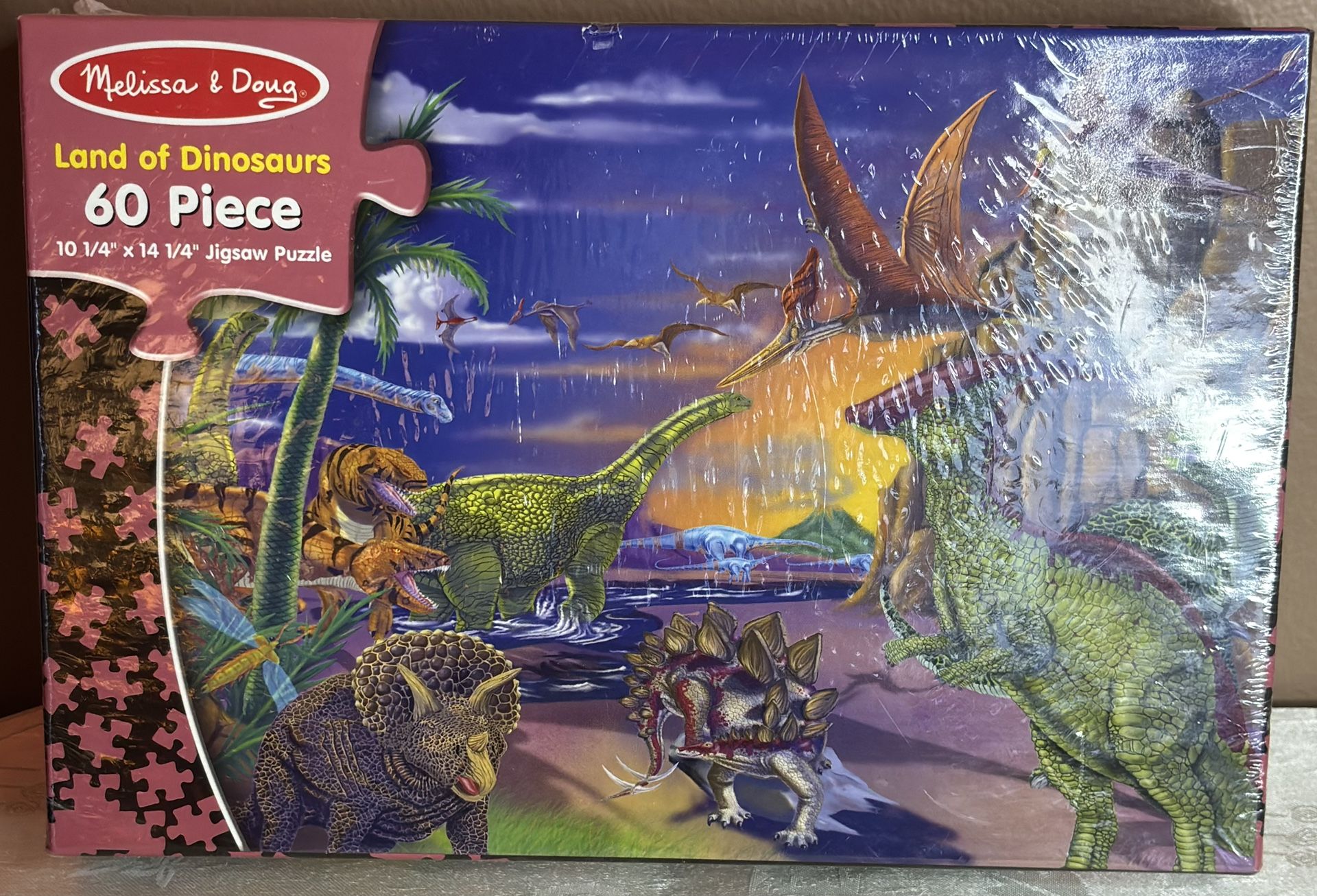 Melissa & Doug “Land of Dinosaurs” 60 Piece Jigsaw Puzzle NEW In Original Sealed Box🦕Details Below🦕