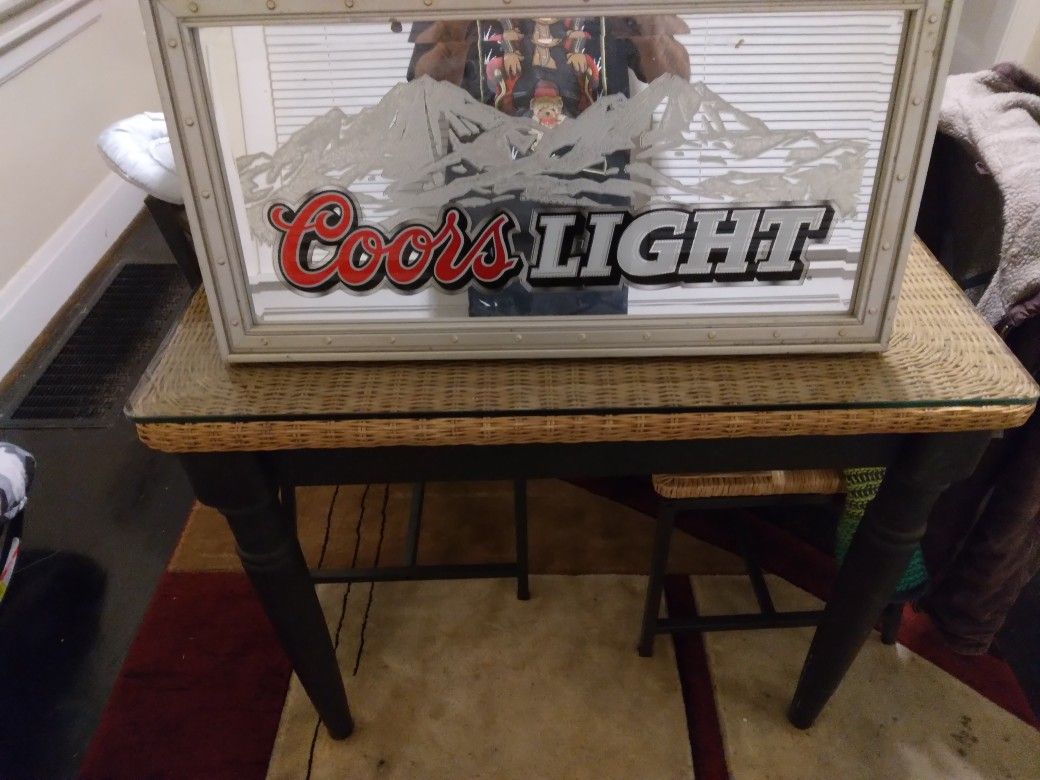 Coors Light Glass Sign 