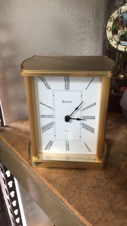 Bulova Quartz Goldtone Mantel Clock 💵  💳  💵  Cash and Card Accepted