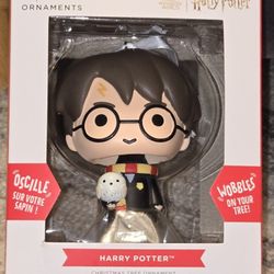 Harry Potter With Hedwig In Hand Ornament Wobbler Hallmark 