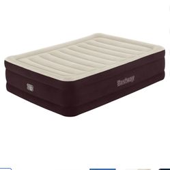 Bestway® Maroon Tritech Air Mattress Queen 20" with Built-in AC Pump