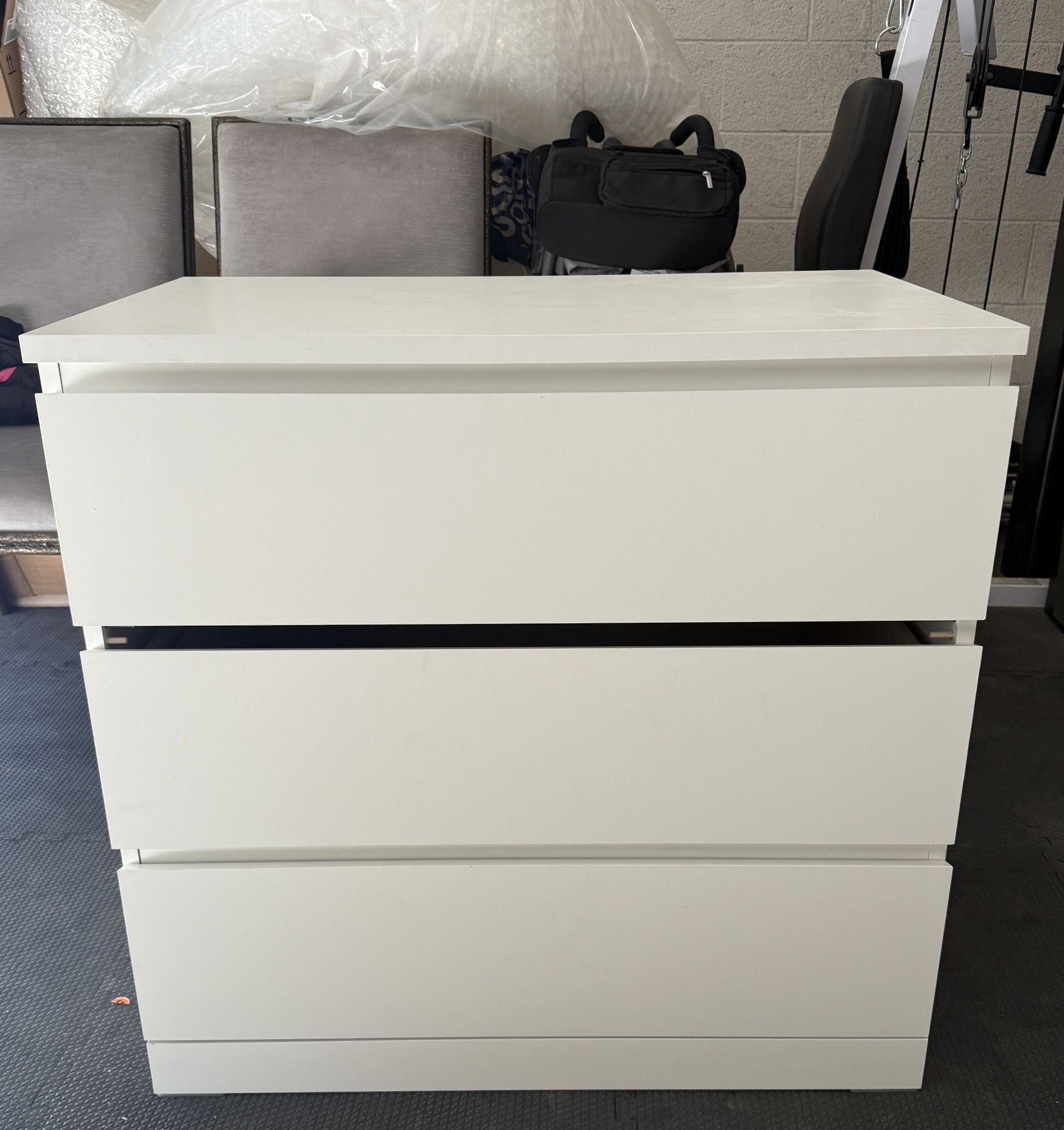 Ikea 3 Drawer White Dresser