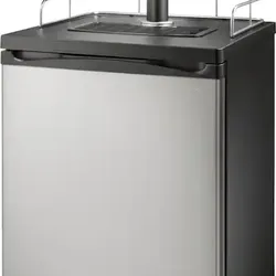 Insignia™ - 5.6 Cu. Ft. 1-Tap Beverage beer dispenser Cooler Kegerator - Stainless Steel