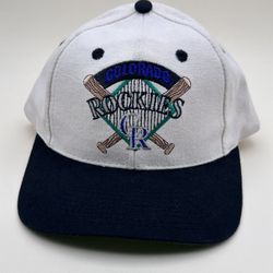 Vintage Colorado Rockies Russell Athletic Script Hat MLB Baseball Snapback Hat