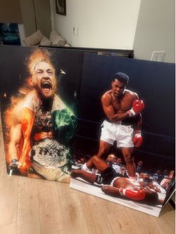 🔥 Set of 2 Large Sports Canvas Wall Art (32” x 48”) – MMA & Boxing – $150 for Both
